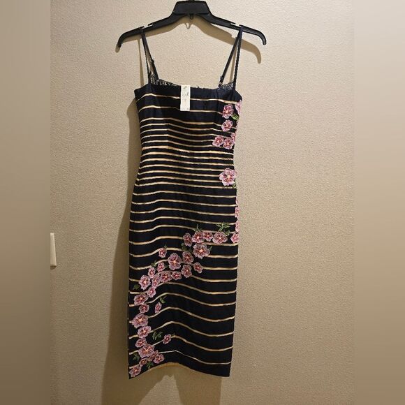 Maeve By Anthropologie Women's Midi Dress Square Neck Sleeveless Slim Sz 0 Black - Picture 4 of 8